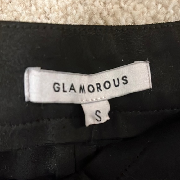 Glamorous Faux suede mini skirt snap button front - Picture 3 of 6